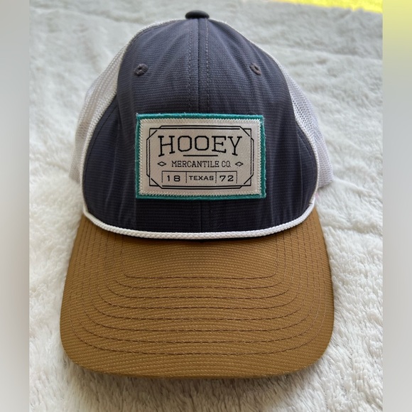 "Doc" Hooey Hat 6-Panel Navy White Patch Curved Bill Cowboy Western Ranchwear - Picture 1 of 6